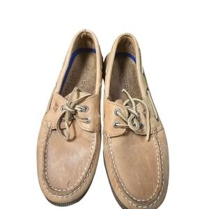 Sperry‎ Top-Sider Mens Tan Leather Boat Shoes Moc Toe Loafers Project